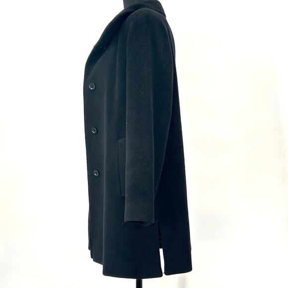 Cinzia Rocca Wool Cashmere Coat Womens 6 Black Made Italy Tailored - Picture 9 of 16
